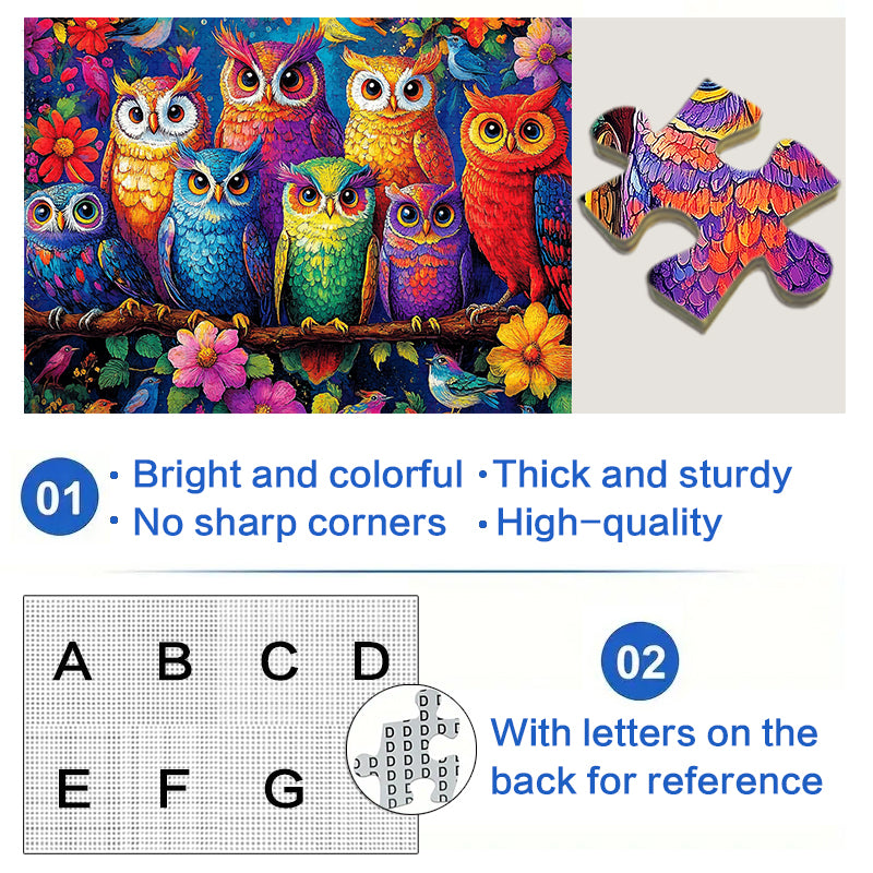 The owl family 1000 Piece Jigsaw Puzzle for Adults