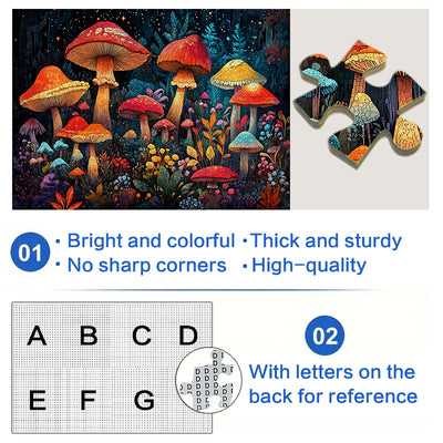 Starry Night Mushroom 1000 Piece Jigsaw Puzzle for Adults