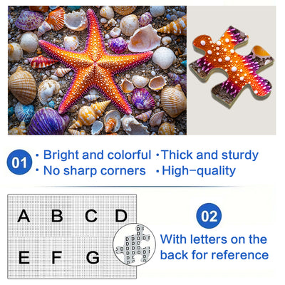 Beach starfish 1000 Piece Jigsaw Puzzle for Adults