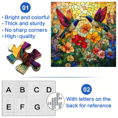 Mosaic hummingbird 1000 Piece Jigsaw Puzzle for Adults