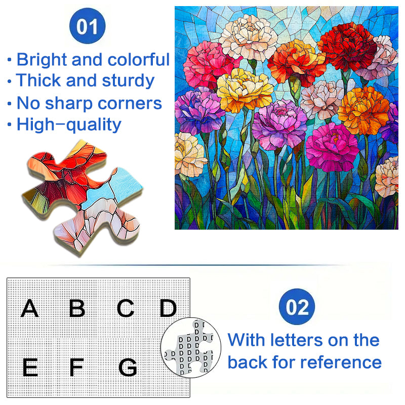 Glass Carnation 1000 Piece Jigsaw Puzzle for Adults