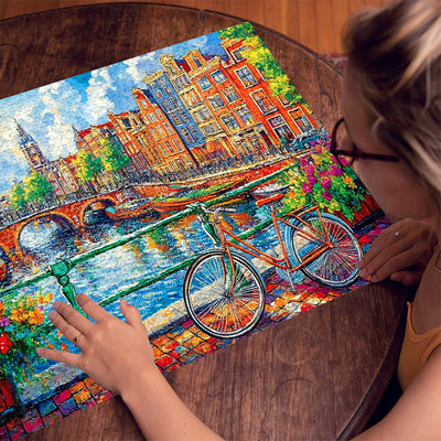 Amsterdam Canal 1000 Piece Jigsaw Puzzle for Adults