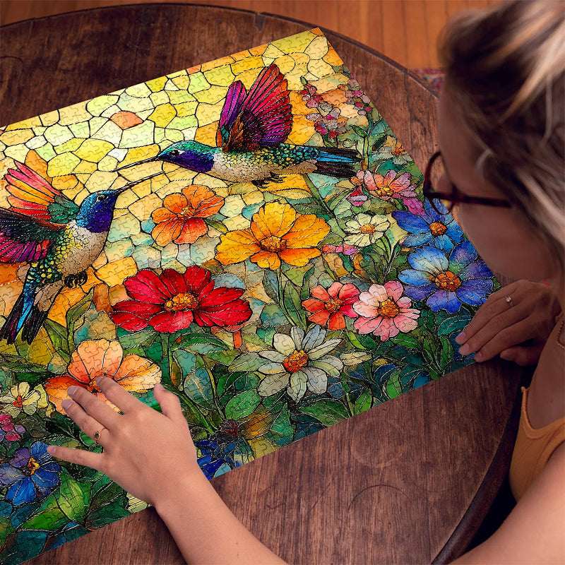 Mosaic hummingbird 1000 Piece Jigsaw Puzzle for Adults