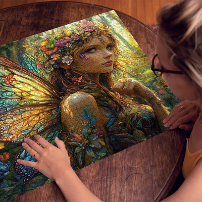 Fantasy fairy facing to the right 1000 Piece Jigsaw Puzzle for Adults