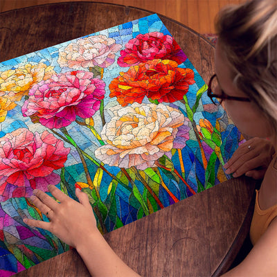 Colorful Carnations 1000 Piece Jigsaw Puzzle for Adults