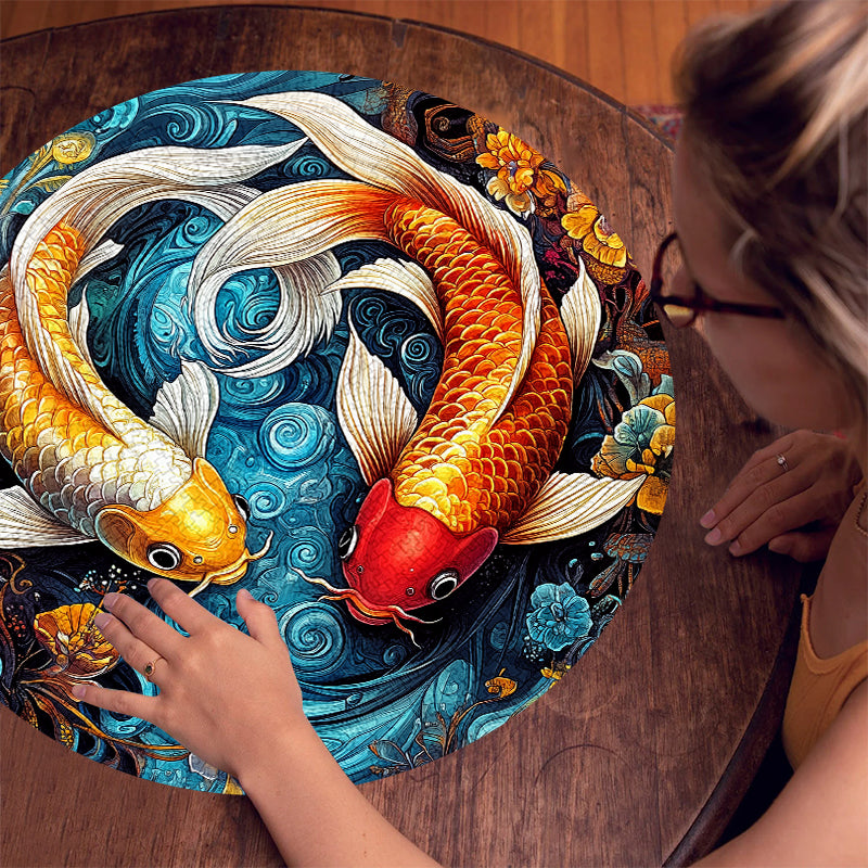 Two Fish Playing with a Pearl 1000 Piece Jigsaw Puzzle for Adults