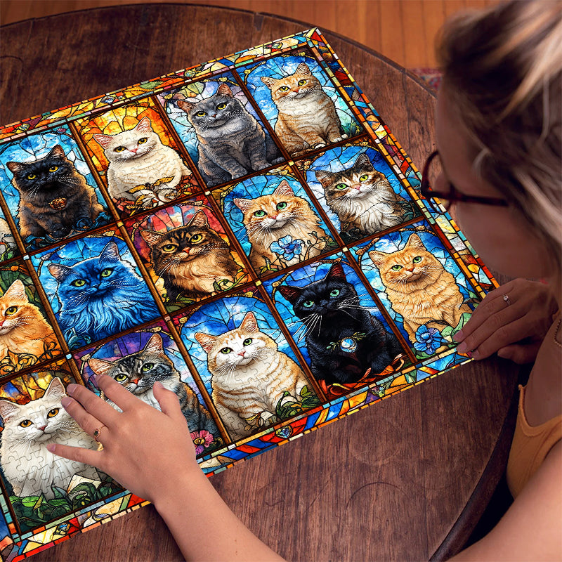 The cat in the shop window  1000 Piece Jigsaw Puzzle for Adults