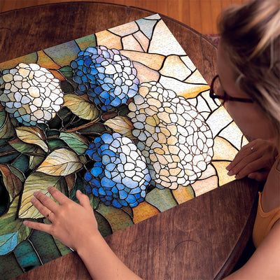 Glass hydrangea flower 1000 Piece Jigsaw Puzzle for Adults