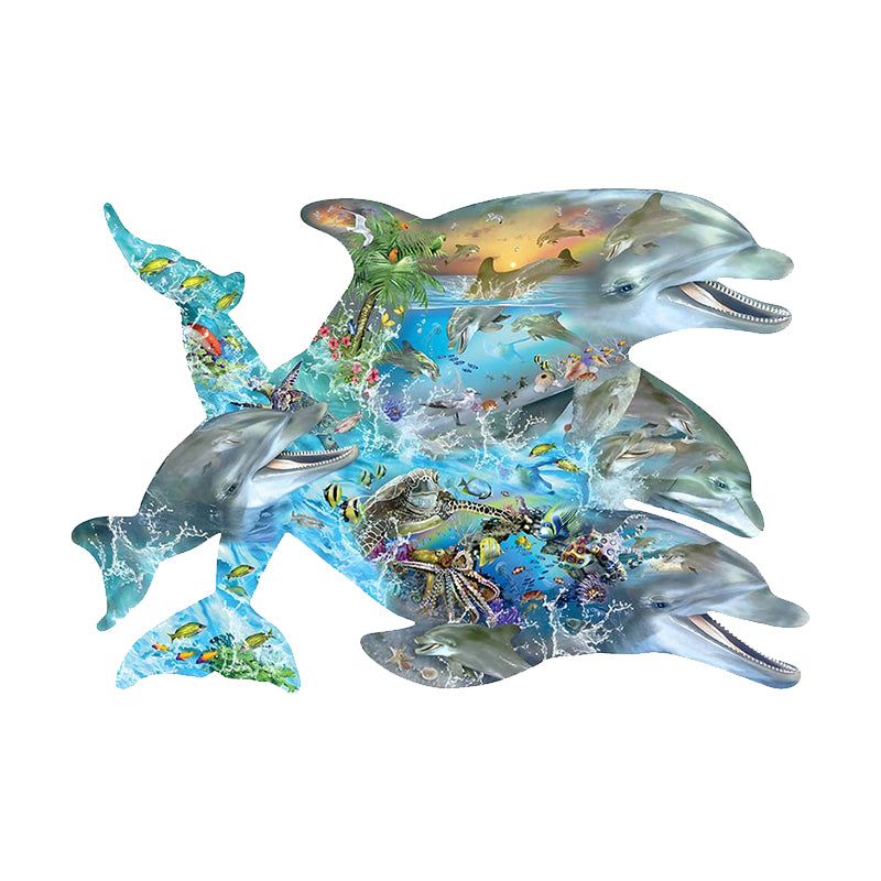 Dolphin Home Wooden Animal Puzzle Adult Children Christmas Birthday Gift