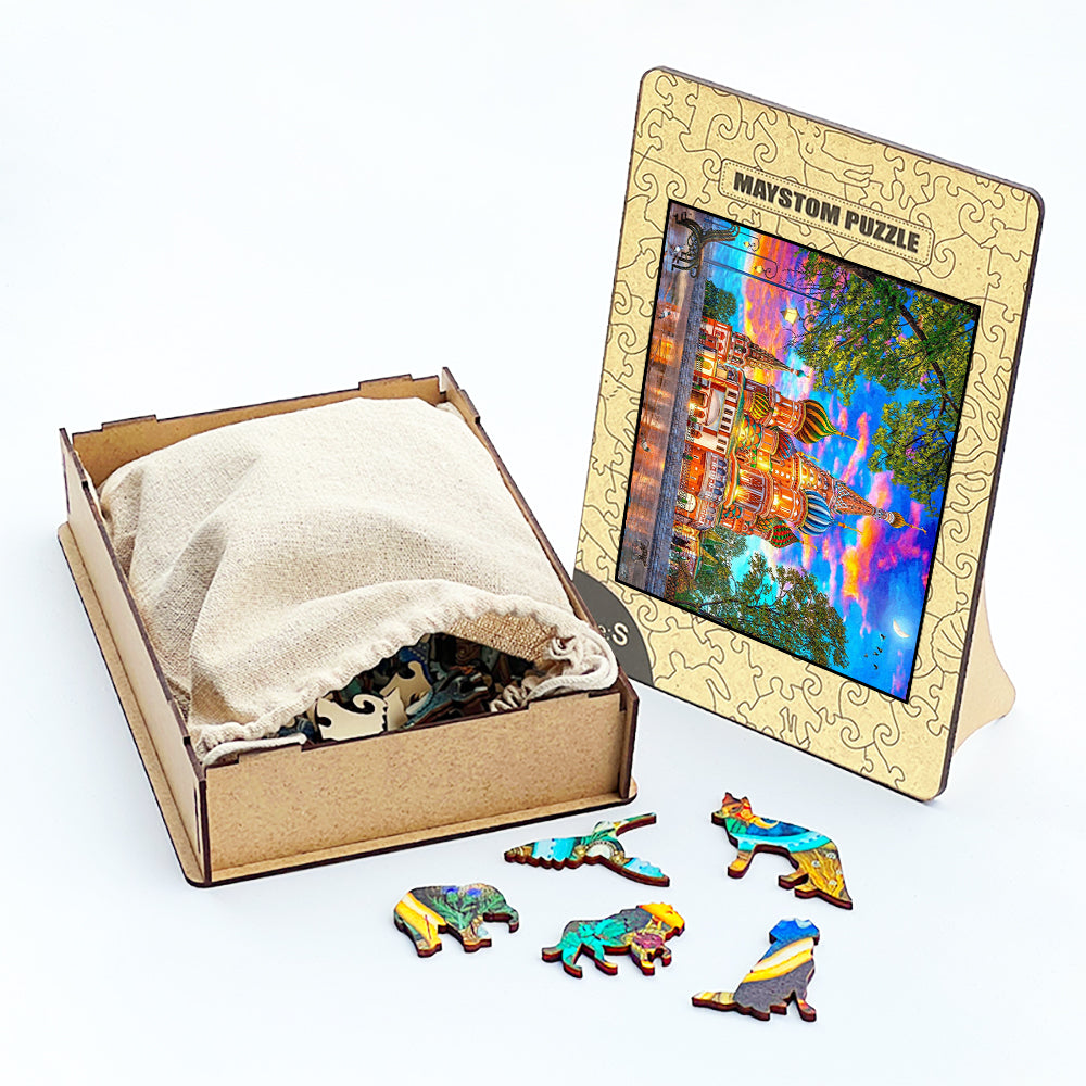 St. Basil's Sunset Wooden Animal Puzzle Adult Kids Christmas Birthday Gift