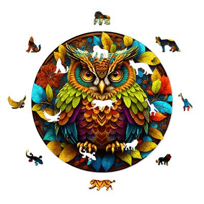 forest owl Wooden Jigsaw Puzzle