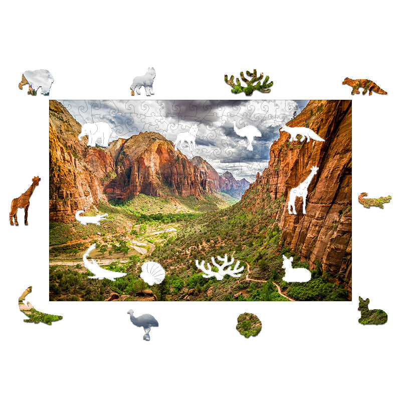 Mountains and Grand Canyon Wooden Animal Jigsaw Puzzles for Adults and Children Christmas Birthday Gift