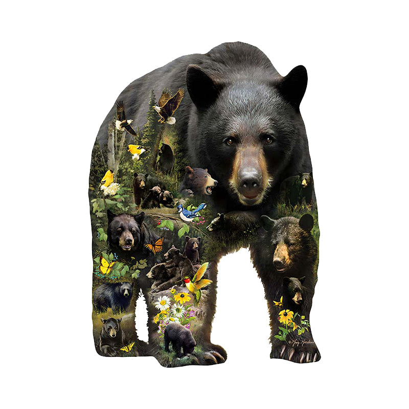 Black Bear Homeland Wooden Animal Puzzle Adult Children Christmas Birthday Gift