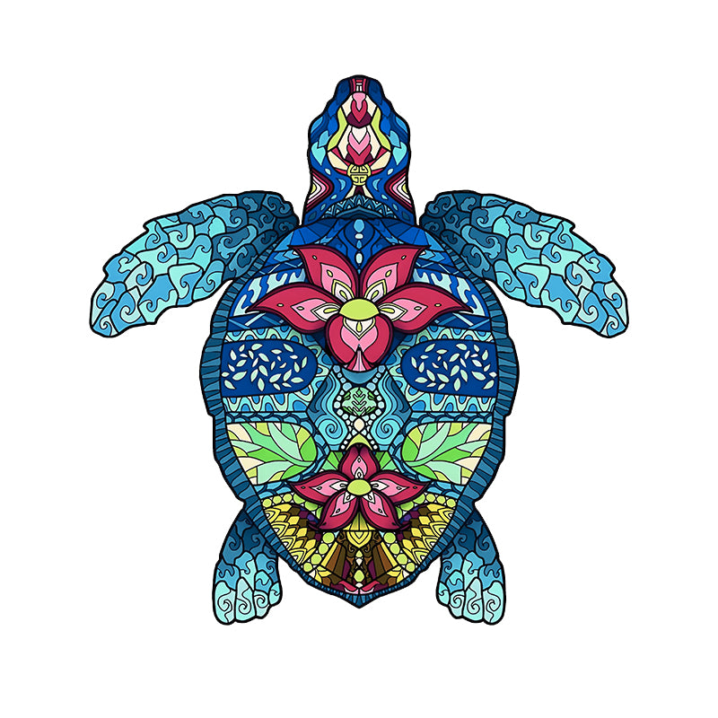 flower turtle Wooden Jigsaw Puzzle