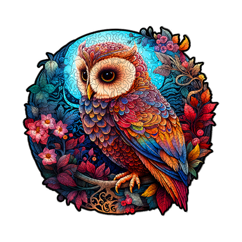 Colorful Owl Wooden Jigsaw Puzzle