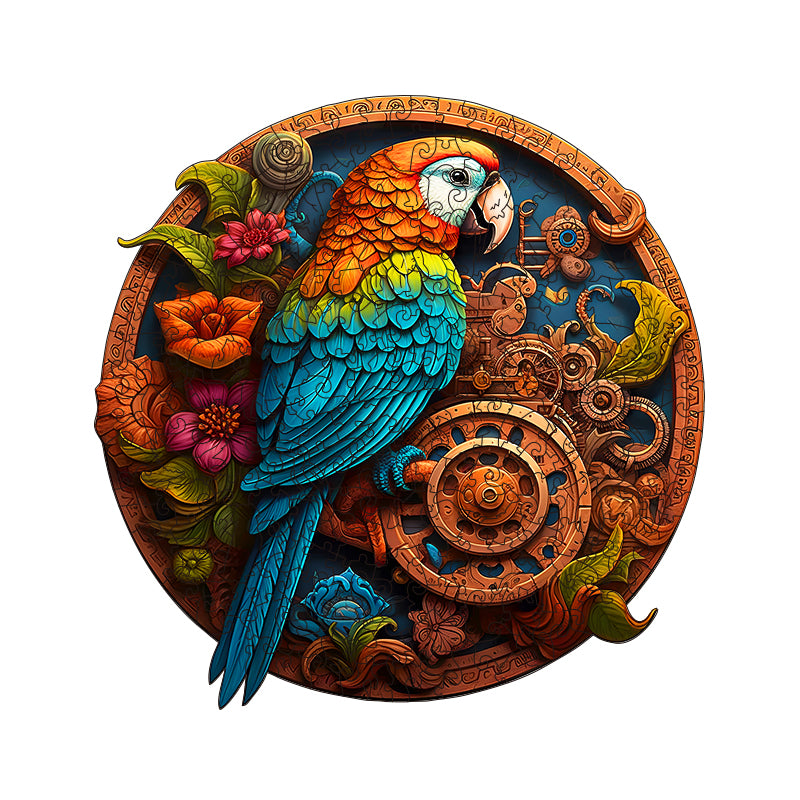 Gear Parrot Wooden Animal Puzzle Adult Children Christmas Birthday Gift