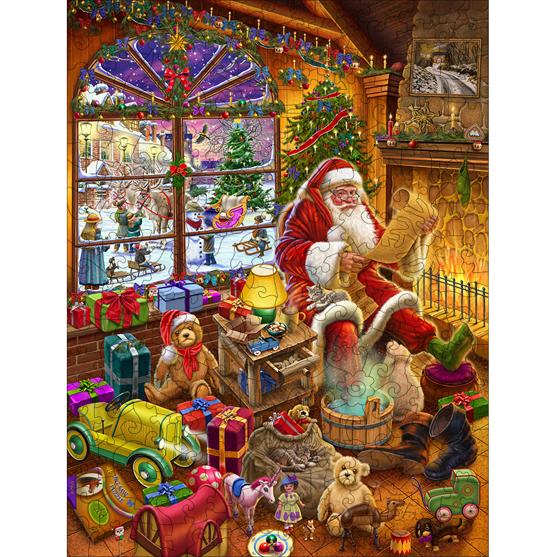 santa house Wooden Jigsaw Puzzle