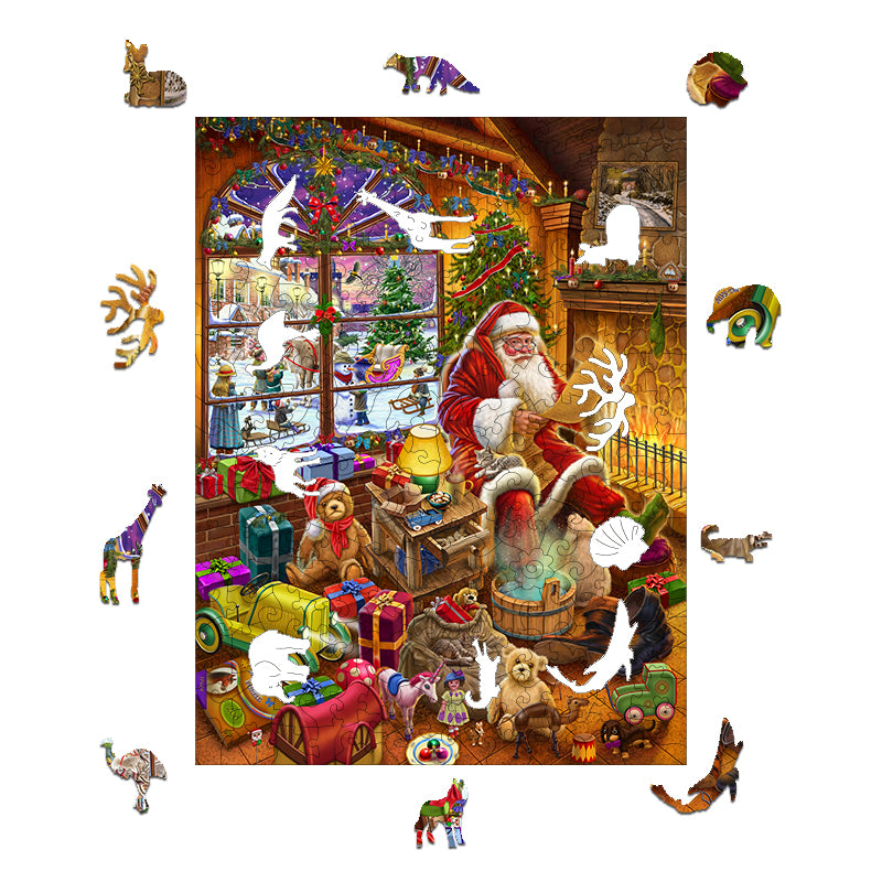 santa house Wooden Jigsaw Puzzle